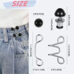 Anubhav Janni Black Clip Pant Waist Tightener Daisy Detachable Jeans Pins Pants Button Tighten Clips Women Loose Skirt Jeans Skirts Pants Buttons Skirt Jean Tightener Skirts (Set Of 4) - Image 6