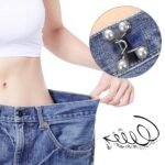 Anubhav Janni Silver  Clip Pant Waist Tightener Daisy Detachable Jeans Pins Pants Button Tighten Clips Women Loose Skirt Jeans Skirts Pants Buttons Skirt Jean Tightener Skirts (Set Of 4) - Image 2