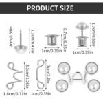 Anubhav Janni Silver  Clip Pant Waist Tightener Daisy Detachable Jeans Pins Pants Button Tighten Clips Women Loose Skirt Jeans Skirts Pants Buttons Skirt Jean Tightener Skirts (Set Of 4) - Image 5