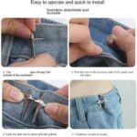 Anubhav Janni Star Silver Clip Pant Waist Tightener Daisy Detachable Jeans Pins Pants Button Tighten Clips Women Loose Skirt Jeans Skirts Pants Buttons Skirt Jean Tightener Skirts (Set Of 2) - Image 5