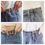 Anubhav Janni Teddy Clip Pant Waist Tightener Daisy Detachable Jeans Pins Pants Button Tighten Clips Women Loose Skirt Jeans Skirts Pants Buttons Skirt Jean Tightener Skirts (Set Of 2) - Image 2