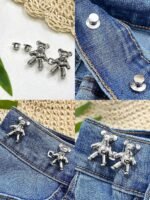 Anubhav Janni Teddy Clip Pant Waist Tightener Daisy Detachable Jeans Pins Pants Button Tighten Clips Women Loose Skirt Jeans Skirts Pants Buttons Skirt Jean Tightener Skirts (Set Of 2) - Image 4