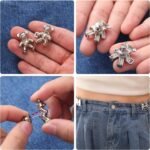 Anubhav Janni Teddy Clip Pant Waist Tightener Daisy Detachable Jeans Pins Pants Button Tighten Clips Women Loose Skirt Jeans Skirts Pants Buttons Skirt Jean Tightener Skirts (Set Of 2) - Image 6