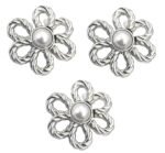 Anubhav Janni Silver Clip  Pant Waist Tightener Daisy Detachable Jeans Pins Pants Button Tighten Clips Women Loose Skirt Jeans Skirts Pants Buttons Skirt Jean Tightener Skirts (Set Of 2)
