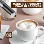 Anubhav Janni Usb Milk Frother Coffee Royal Milk Electric For With Whisk And Mixer Stand up Design Cream Rechargeable Stainless Steel frother Cappuccino Hot Chocolate (Pack Of 1 Pcs) - Image 3