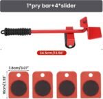Anubhav Janni Furniture Lifting Tools Lifter Mover Tool Wheels Furniture Bed Sofas Refrigerator Jack Shifting Easy Safe Shifter Slides Kit Move Roller Max Degree Rotatable Pads (Pack Of 1 Pcs) - Image 2