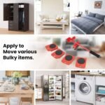 Anubhav Janni Furniture Lifting Tools Lifter Mover Tool Wheels Furniture Bed Sofas Refrigerator Jack Shifting Easy Safe Shifter Slides Kit Move Roller Max Degree Rotatable Pads (Pack Of 1 Pcs) - Image 6