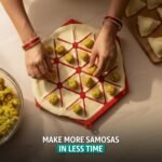 Anubhav Janni Samosa Maker Non-Stick Press For Homemade Snacks Fast Easy Dough Mould Uniform Shape Mess Free Cooking Ideal Parties Kitchen Dishwasher Safe Tool Parties (Pack Of 1 Pcs) - Image 2