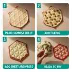 Anubhav Janni Samosa Maker Non-Stick Press For Homemade Snacks Fast Easy Dough Mould Uniform Shape Mess Free Cooking Ideal Parties Kitchen Dishwasher Safe Tool Parties (Pack Of 1 Pcs) - Image 3