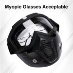 Anubhav Janni Bike Goggle Mask For Men Face Cover Anti Scratch UV Protective Helmet Goggles Bikers Riding Shield With  Transparent Visor Motorcycle Mask (Pack Of 1 Pcs) - Image 3