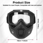 Anubhav Janni Bike Goggle Mask For Men Face Cover Anti Scratch UV Protective Helmet Goggles Bikers Riding Shield With  Transparent Visor Motorcycle Mask (Pack Of 1 Pcs) - Image 4
