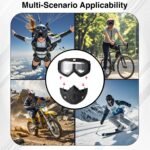 Anubhav Janni Bike Goggle Mask For Men Face Cover Anti Scratch UV Protective Helmet Goggles Bikers Riding Shield With  Transparent Visor Motorcycle Mask (Pack Of 1 Pcs) - Image 5