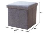 Anubhav Janni Seating Stool Foldable Cube Ottoman Fabric Folding Organizer Clothes Books Toys Padded Cushion Wood Bench Footrest Coffee Table Cube Living Room Bedroom  Office (Pack Of 1 Pcs) - Image 3