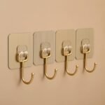 Anubhav Janni Golden Kadi Hook Self Adhesive Wall Hooks  Versatil Nail Design For Photo Frames Hooks Clocks Bathroom Kitchen Hooks Stainless Steel Home Bathroom Kitchen Office  (Pack Of 2 Pcs) - Image 6