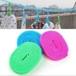 Anubhav Janni Clothes Line Dori [5 Meter ] Clothesline Rope Windproof Anti Slip Nylon Cloth Drying with Hooks Heavy Duty Washing Portable Laundry For Outdoor Balcony Indoor (Pack Of 2 Pcs)