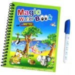 Anubhav Janni Water Magic Book Coloring Mess Free Colouring Book Reusable Notepad Magical Pen Educational Doodle Kids Return Gifts Birthdays Reusable Book Children's a Pen Fun (Pack Of 2 Pcs)
