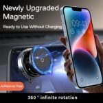 Anubhav Janni K009 Vacuum Magnetic Mobile Rotating Phone Holder For Car Universal Suction Cup Mount Hands Free Stand Car Gym Shower Mirror Compatible With All Smartphones (Pack Of 1 Pcs) - Image 2