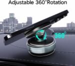 Anubhav Janni K009 Vacuum Magnetic Mobile Rotating Phone Holder For Car Universal Suction Cup Mount Hands Free Stand Car Gym Shower Mirror Compatible With All Smartphones (Pack Of 1 Pcs) - Image 5