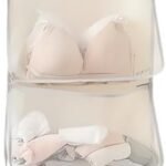 Anubhav Janni 3 Layer Organizer Vertical Hanging Socks Efficient Closet Management Storage Multi Purpose Mesh Bag Hanging Metal Hanger Pockets Bra Underwear Socks Pockets (Set Of 1)