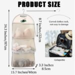 Anubhav Janni 3 Layer Organizer Vertical Hanging Socks Efficient Closet Management Storage Multi Purpose Mesh Bag Hanging Metal Hanger Pockets Bra Underwear Socks Pockets (Set Of 1) - Image 2