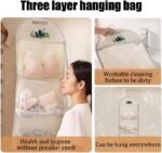 Anubhav Janni 3 Layer Organizer Vertical Hanging Socks Efficient Closet Management Storage Multi Purpose Mesh Bag Hanging Metal Hanger Pockets Bra Underwear Socks Pockets (Set Of 1) - Image 5