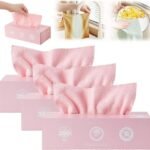 Anubhav Janni Wipes Microfiber Cleaning Cloth Reusable And Drying With Dispenser Box Thickened Magic Wipe Home Kitchen Car Cloths Household Interior Screen Cloth Office (Set Of 20)