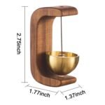 Anubhav Janni Wooden Door Bell Beech Chime With Brass Bell Dopamine Home Self Adhesive Doorbell Serene Acoustic Sound Home Shop Shopkeepers Chime Ideal Housewarming Gift (Pack Of 1 Pcs) - Image 2