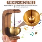 Anubhav Janni Wooden Door Bell Beech Chime With Brass Bell Dopamine Home Self Adhesive Doorbell Serene Acoustic Sound Home Shop Shopkeepers Chime Ideal Housewarming Gift (Pack Of 1 Pcs) - Image 3
