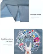 Anubhav Janni Apron Desing Blue Kitchen With Floral Cat Design Teal Beige Pocket Adjustable Straps Hand Wiping Towels Women Kitchen Towel Washable PVC And Chef (Pack Of 1 Pcs) - Image 4