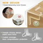 Anubhav Janni T Shape Safety Corner Protector Child Guards Furniture Soft Durable Bumper Guards Baby Clear Edge Bumpers Baby Proof Cushion to Cover Sharp Furniture Table Edges (Set Of 10 Pcs) - Image 6