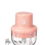 Anubhav Janni Usb Garlic Chopper Electric Mini Chopper USB Rechargeable Portable Food Processor For Spice Meat Vegetable Nuts Pink With Charging Onion Chili Vegetables (Pack Of 1 Pcs)