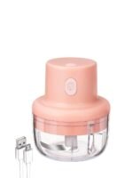 Anubhav Janni Usb Garlic Chopper Electric Mini Chopper USB Rechargeable Portable Food Processor For Spice Meat Vegetable Nuts Pink With Charging Onion Chili Vegetables (Pack Of 1 Pcs)