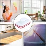 Anubhav Janni Magnetic Cleaner Square Window Glass Doublefaced Glazed Two Sided Wiper Cleaning Squeegee Washing Equipment Household Magnet Design Washer Home Office Balcony (Pack Of 1 Pcs) - Image 5