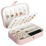 Anubhav Janni Jewellery Box Big Leather Mini Jewelry Travel Case Organizer Portable Box Storage Display Rings Earrings Necklaces Gifts Necklace Hooks Home Organizer Box (Pack Of 1 Pcs)