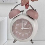 Anubhav Janni Alarm Clock Pink Matt Classic Retro Twin Bell Alarm Clock Silent Non Ticking Analog Table Luminous Dial For Kids Students Bedroom Study Loud Pink Perfect Office (Pack Of 1 Pcs) - Image 2