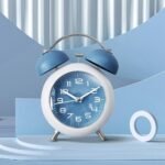 Anubhav Janni Alarm Clock Blue Matt Classic Retro Twin Bell Alarm Clock Silent Non Ticking Analog Table Luminous Dial For Kids Students Bedroom Study Loud Blue Perfect Office (Pack Of 1 Pcs) - Image 7