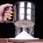 Anubhav Janni Flour Sifter Hand Press Stainless Steel Atta Corrosion Resistant Capacity Sieve Perfect Sugar Flour Coffee Powder Sugar Baking Kitchen Handle Fine Mesh (Pack Of 1 Pcs) - Image 4