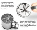 Anubhav Janni Flour Sifter Hand Press Stainless Steel Atta Corrosion Resistant Capacity Sieve Perfect Sugar Flour Coffee Powder Sugar Baking Kitchen Handle Fine Mesh (Pack Of 1 Pcs) - Image 8