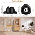 Anubhav Janni Triangle Furniture Wheel Black Wheels Wivel Steel Ball Caster Loading Capacity Low Profile Roller Appliance Storage Bins Self Adhesive Caster Swivel Furniture (Set Of 4 Pcs) - Image 2