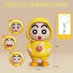Anubhav Janni Shinchan Face Changing Keychain Cartoon Character Key Holder With Expressions Cute ABS Toy Keyring For Bags Cars Gifts Kids Adults Expressions Cars Gifts Action (Set Of 2 Pcs) - Image 6