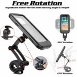 Anubhav Janni Waterproof Bike Mobile Phone Holder Fully Handlebar Mount Rotatable Bicycle Smartphones GPS Devices Rotating Case Sensitive Touch Screen Secure Shockproof Clamp (Pack Of 1 Pcs) - Image 2