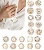 Anubhav Janni 50 Pcs Brooch Buttons Pins Mini Safety Shirt for Saree Dress Blouse and Button Removable No-Sew Cardigan Covers Ideal Sarees Dresses Hats Quick Styling Fixes (pack of 1) - Image 2