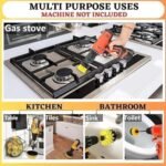 Anubhav Janni Car Drill Polishing Pad Power Scrubber Brush Set Attachment Pads Tile Multipurpose Brushes Cleaning Kitchen Flooring Surfaces Pool Bathroom Grout Tub Tile Car Shower (Set Of 8 Pcs) - Image 5