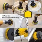 Anubhav Janni Car Drill Polishing Pad Power Scrubber Brush Set Attachment Pads Tile Multipurpose Brushes Cleaning Kitchen Flooring Surfaces Pool Bathroom Grout Tub Tile Car Shower (Set Of 8 Pcs) - Image 6