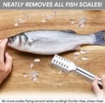 Anubhav Janni Steel Fish Kitchen Scale Scraper Remover Knife Peeler Skin Tools Stainless Sawtooth Cleaning Brush Machine Scaler Scraper Cutting Tool Silver (Set Of 2 Pcs) - Image 8