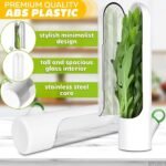 Anubhav Janni Herb Saver Pod Fresh Keeper Refrigerator Mint Basil Coriander Container Fridge Transparent Storage Pods Refrigerator Pod Greens Longer Ideal Coriander Mint Parsley (Pack Of 1 Pcs) - Image 5