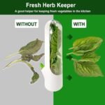Anubhav Janni Herb Saver Pod Fresh Keeper Refrigerator Mint Basil Coriander Container Fridge Transparent Storage Pods Refrigerator Pod Greens Longer Ideal Coriander Mint Parsley (Pack Of 1 Pcs) - Image 6