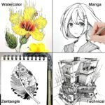 Anubhav Janni Black Fineliner Pen Set Micro Drawing Art Fine Line Waterproof Ink Artist Supplies Archival Inking Markers Liner Sketch Outline Anime Gifts Manga Sketching (Set Of Pcs) - Image 8