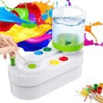 Anubhav Janni Round Brush Paint Rinser Cleaner Machine  Auto Refill Water Recycling Flushing Button Efficient Oil Acrylic Brushes Art Makeup Brushes Artists Kids Painting (Pack Of 1 Pcs)