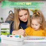 Anubhav Janni Round Brush Paint Rinser Cleaner Machine  Auto Refill Water Recycling Flushing Button Efficient Oil Acrylic Brushes Art Makeup Brushes Artists Kids Painting (Pack Of 1 Pcs) - Image 7